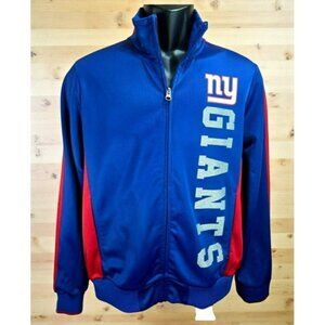 New York Giants NFL Team Womens Blue Full-Zip Jacket Medium